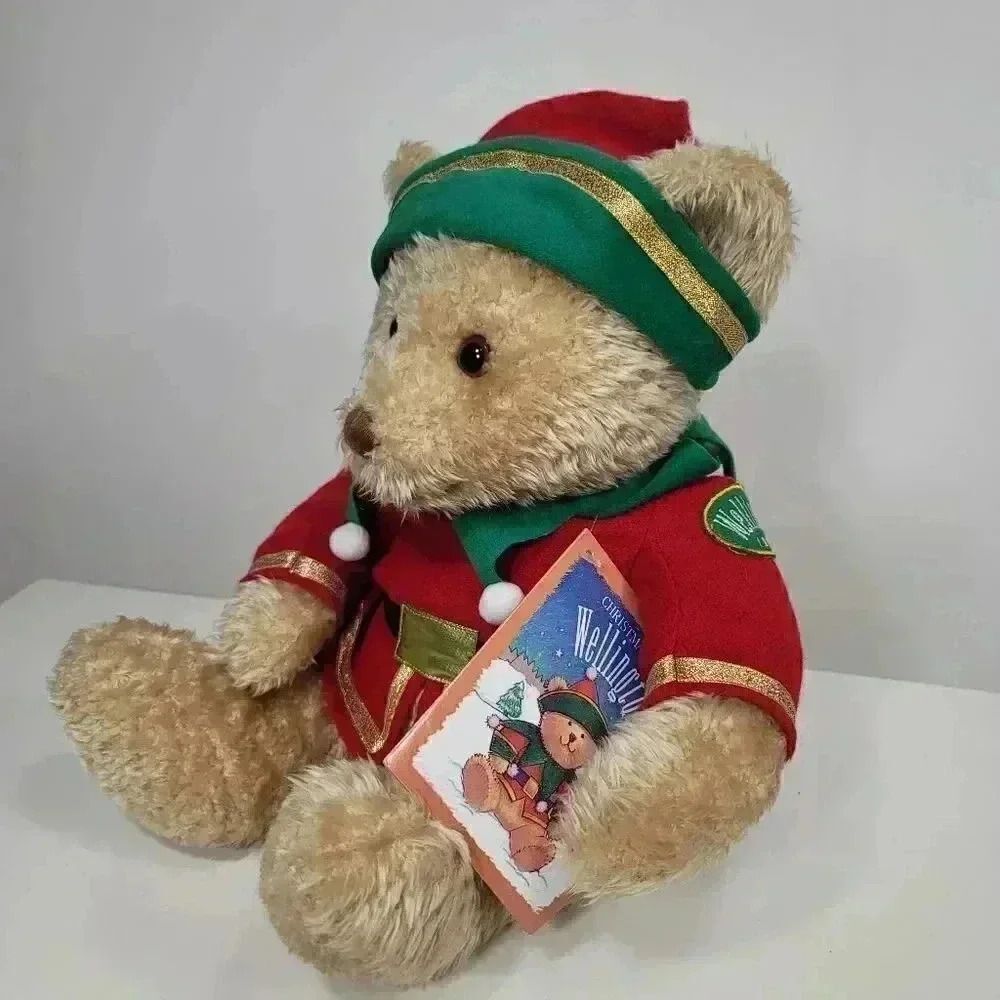 Wellington the Christmas Bear 1998 vintage plush stuffed animal NWT 12in… - Picture 4 of 7